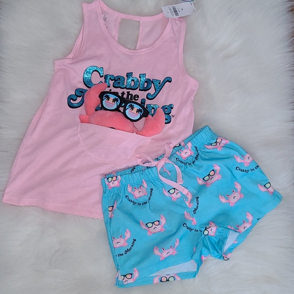 Justice Crabby in the morning plush Pj's
